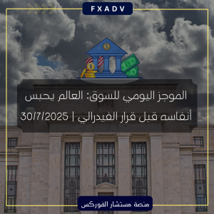 الموجز اليومي للسوق: العالم يحبس أنفاسه قبل قرار الفيدرالي | 30/7/2025